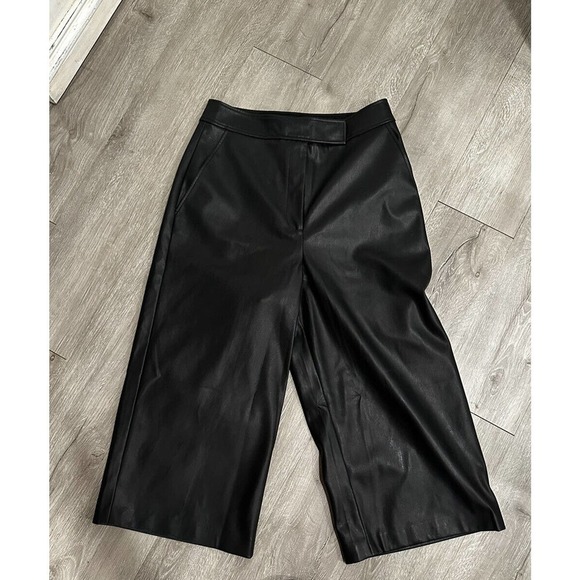 TED BAKER London Liivit Cropped-leg Faux Leather Culottes Size 2 Nordstrom - Picture 3 of 3